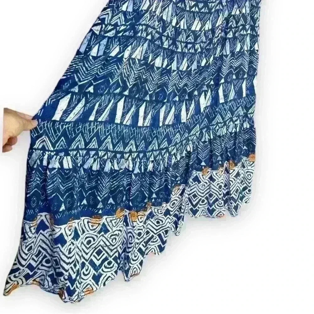 Knox Rose Tropical Vacation Cover Up Resort Midi Drop Waist Muumuu Dress - Picture 6 of 6
